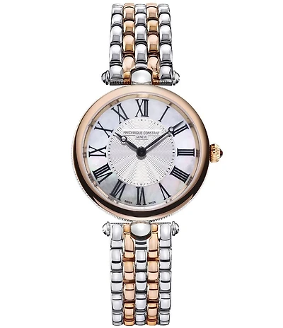 Frederique Constant Women's Art Deco Quartz Analog Two Tone Stainless Steel Watch