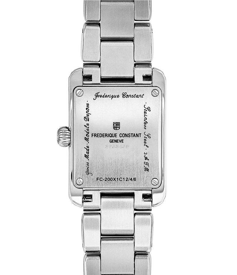 Frederique Constant Women's Classic Carree Quartz Analog Stainless Steel Bracelet Watch