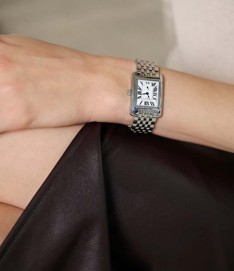 Frederique Constant Women's Classic Carree Quartz Analog Anti-Reflective Sapphire Crystal Watch