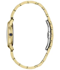 Frederique Constant Women's Classic Slimline Quartz Analog Gold Tone Stainless Steel Bracelet Watch