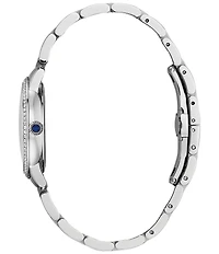 Frederique Constant Women's Classic Slimline Crystal Quartz Analog Stainless Steel Bracelet Watch