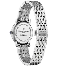 Frederique Constant Women's Classic Slimline Crystal Quartz Analog Stainless Steel Bracelet Watch
