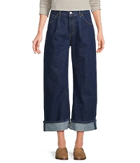 Free People Alia Mid Rise Wide Leg Denim Jeans