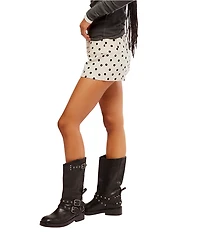 Free People Ana Polka Dot Print Low Rise Micro Shorts