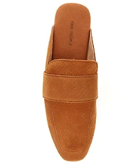 Free People At Ease Suede Snake Embossed Mules