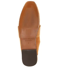 Free People At Ease Suede Snake Embossed Mules