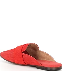 Free People At Ease Suede Snake Embossed Mules