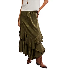 Free People Autumn Promenade Jacquard Floral Maxi Skirt