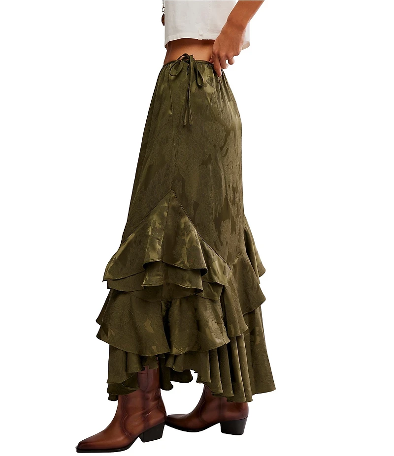 Free People Autumn Promenade Jacquard Floral Maxi Skirt