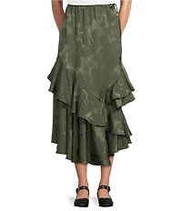 Free People Autumn Promenade Jacquard Floral Maxi Skirt