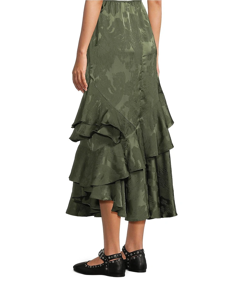 Free People Autumn Promenade Jacquard Floral Maxi Skirt