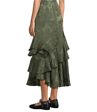 Free People Autumn Promenade Jacquard Floral Maxi Skirt
