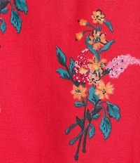 Free People Bali Take Me With You Embroidered Square Neck Sleeveless Mini Shift Dress