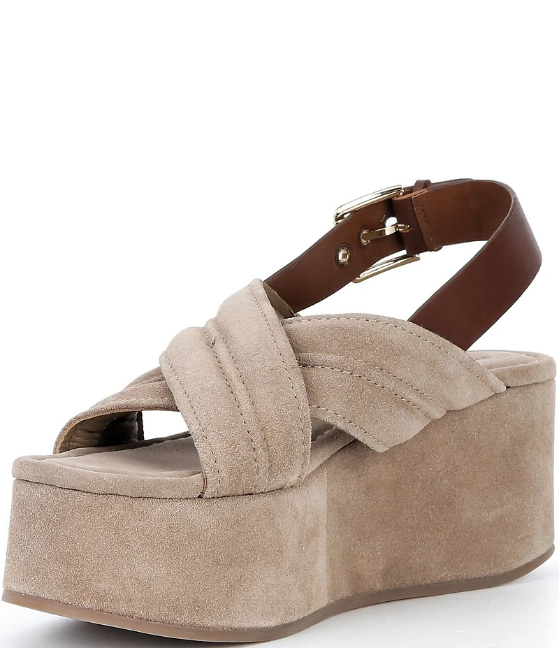 Free People Beach Party Suede Slingback Platform Sandals
