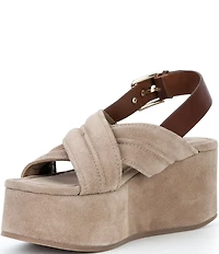 Free People Beach Party Suede Slingback Platform Sandals
