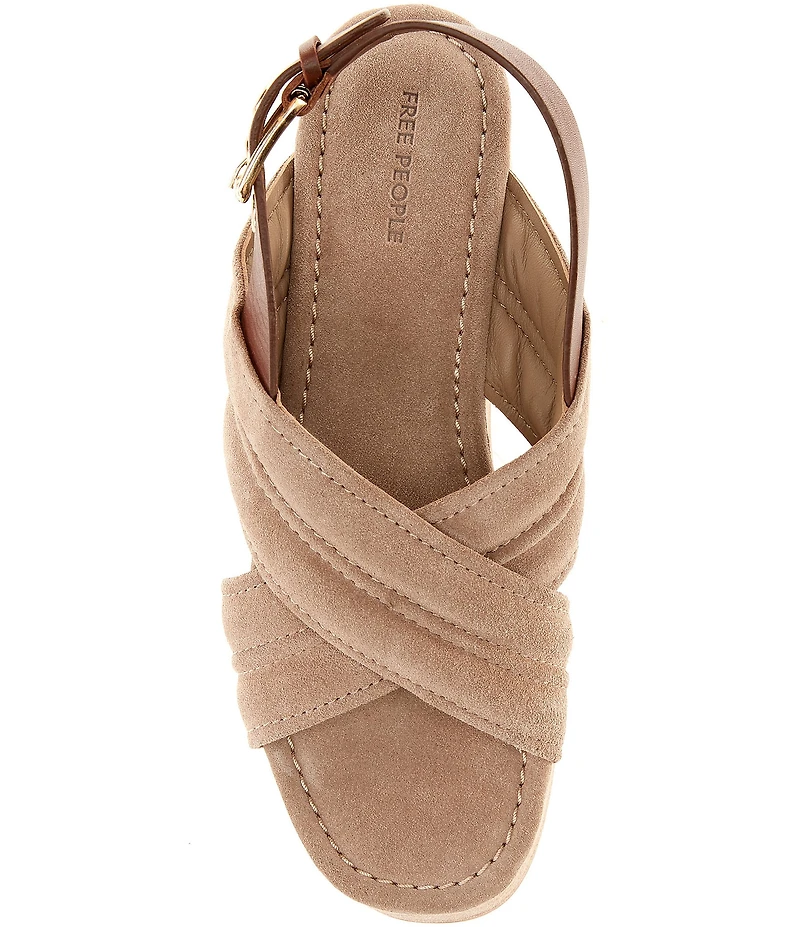 Free People Beach Party Suede Slingback Platform Sandals