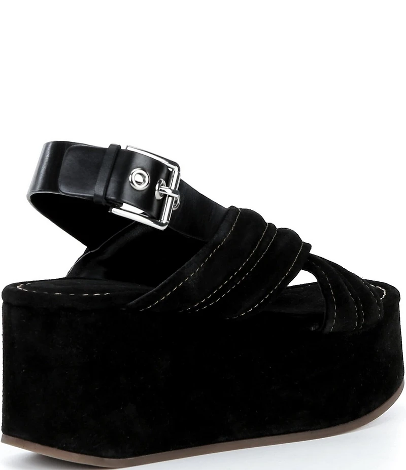 Free People Beach Party Suede Slingback Platform Sandals