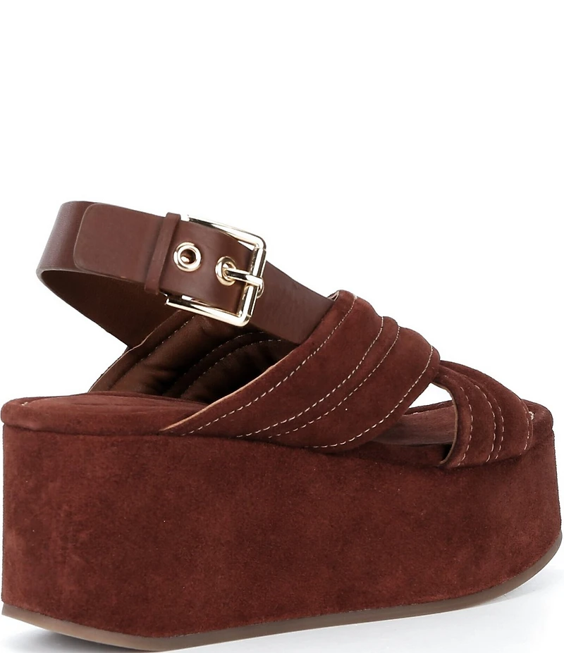 Free People Beach Party Suede Slingback Platform Sandals