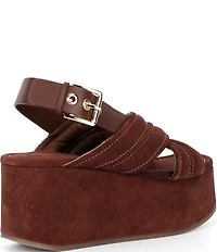 Free People Beach Party Suede Slingback Platform Sandals