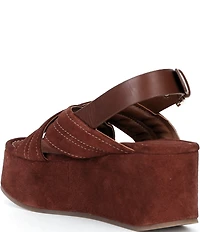 Free People Beach Party Suede Slingback Platform Sandals