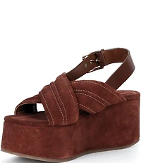 Free People Beach Party Suede Slingback Platform Sandals