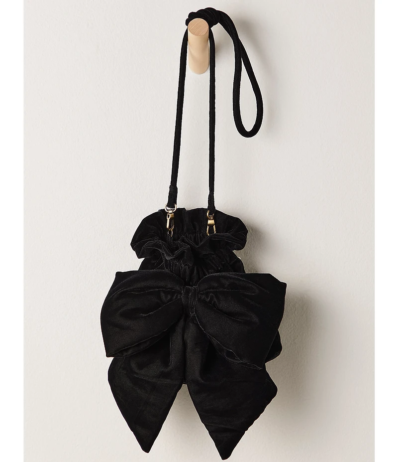 Free People Belle Velvet Bow Novelty Bag