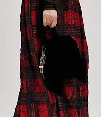 Free People Belle Velvet Bow Novelty Bag