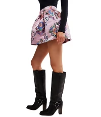 Free People Benjamine Floral Jacquard Mini Skirt