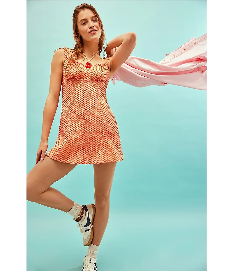 Free People Berry Kiss Embroidered Off-the-Shoulder Mini Dress
