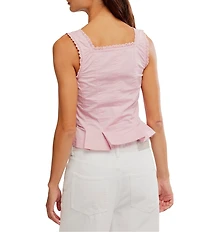 Free People Bridgette Square Neck Sleeveless Corset Top