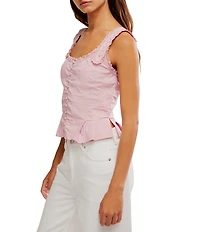 Free People Bridgette Square Neck Sleeveless Corset Top