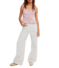 Free People Bridgette Square Neck Sleeveless Corset Top