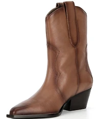 Free People Cat Nap Leather Cowboy Boots