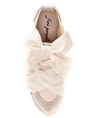 Free People Chapmin Suede Bow Detail Espadrille Platform Wedge Sneakers