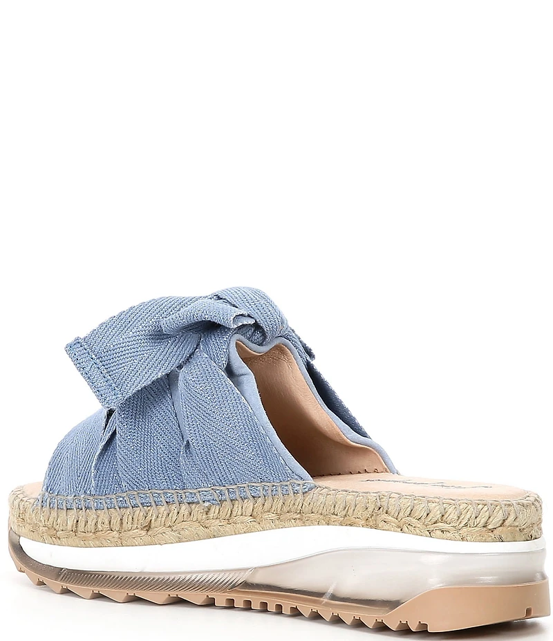 Free People Chapmin Bow Espadrille Platform Wedge Slide Sandals