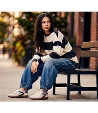 Free People Classic Stripe Crew Neck Long Sleeve Pullover