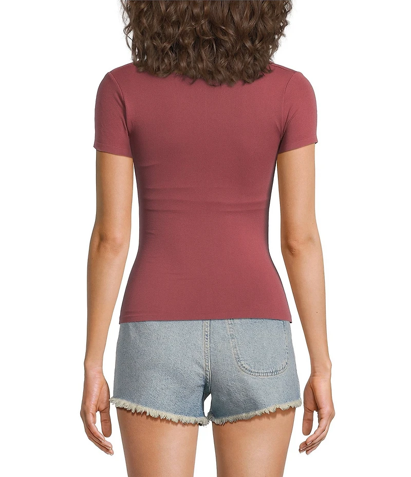 Free People Clean Lines Square Neck Short Sleeve Baby Tee