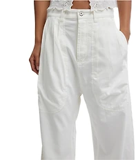 Free People Clover Dropped Low Rise Poplin Harem Trouser Pants