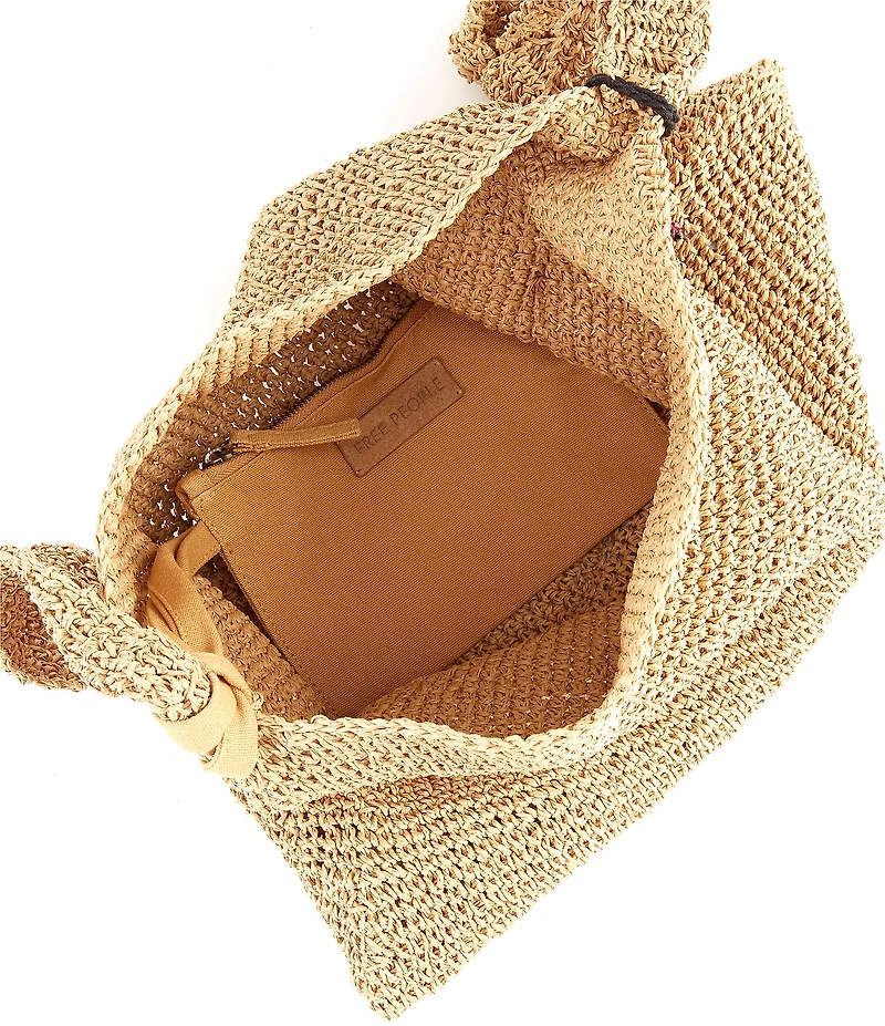 Free People Coastal Crush Straw Tote Bag