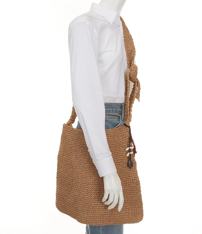Free People Coastal Crush Straw Tote Bag