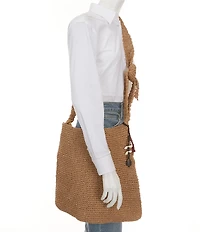 Free People Coastal Crush Straw Tote Bag