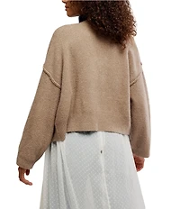 Free People Cool Of The Night V- Neck Long Sleeve Button Front Cardigan