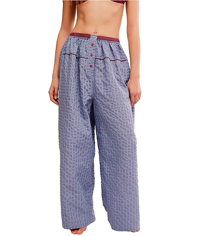 Free People Cross My Heart Striped Lounge Pants
