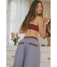 Free People Cross My Heart Striped Lounge Pants