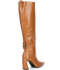 Free People Date Night Leather Banana Heel Tall Boots