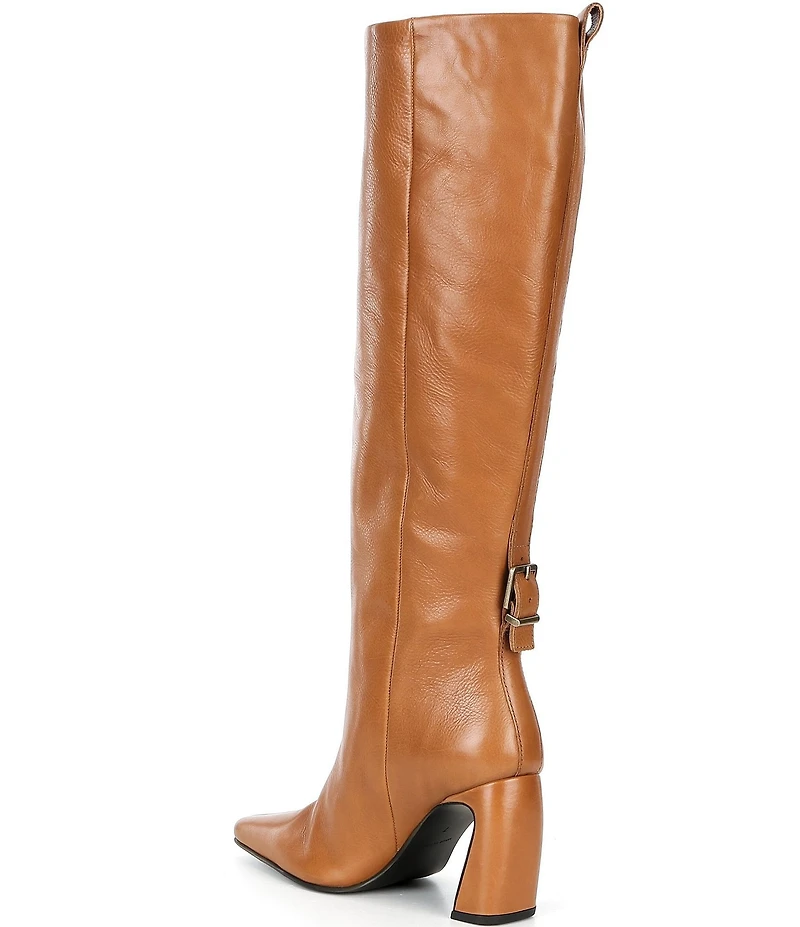 Free People Date Night Leather Banana Heel Tall Boots