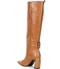 Free People Date Night Leather Banana Heel Tall Boots