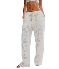 Free People Day Drift Woven Eyelet Sleep Pants