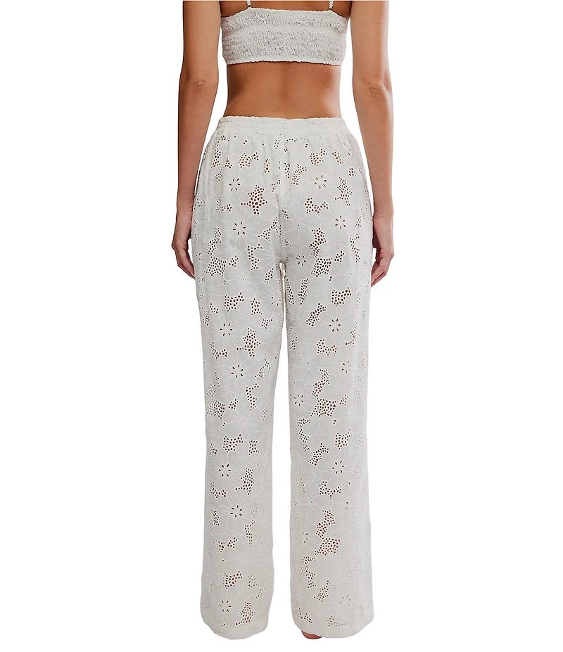 Free People Day Drift Woven Eyelet Sleep Pants