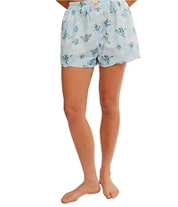 Free People Day To Day Floral Woven Boxer Shorts